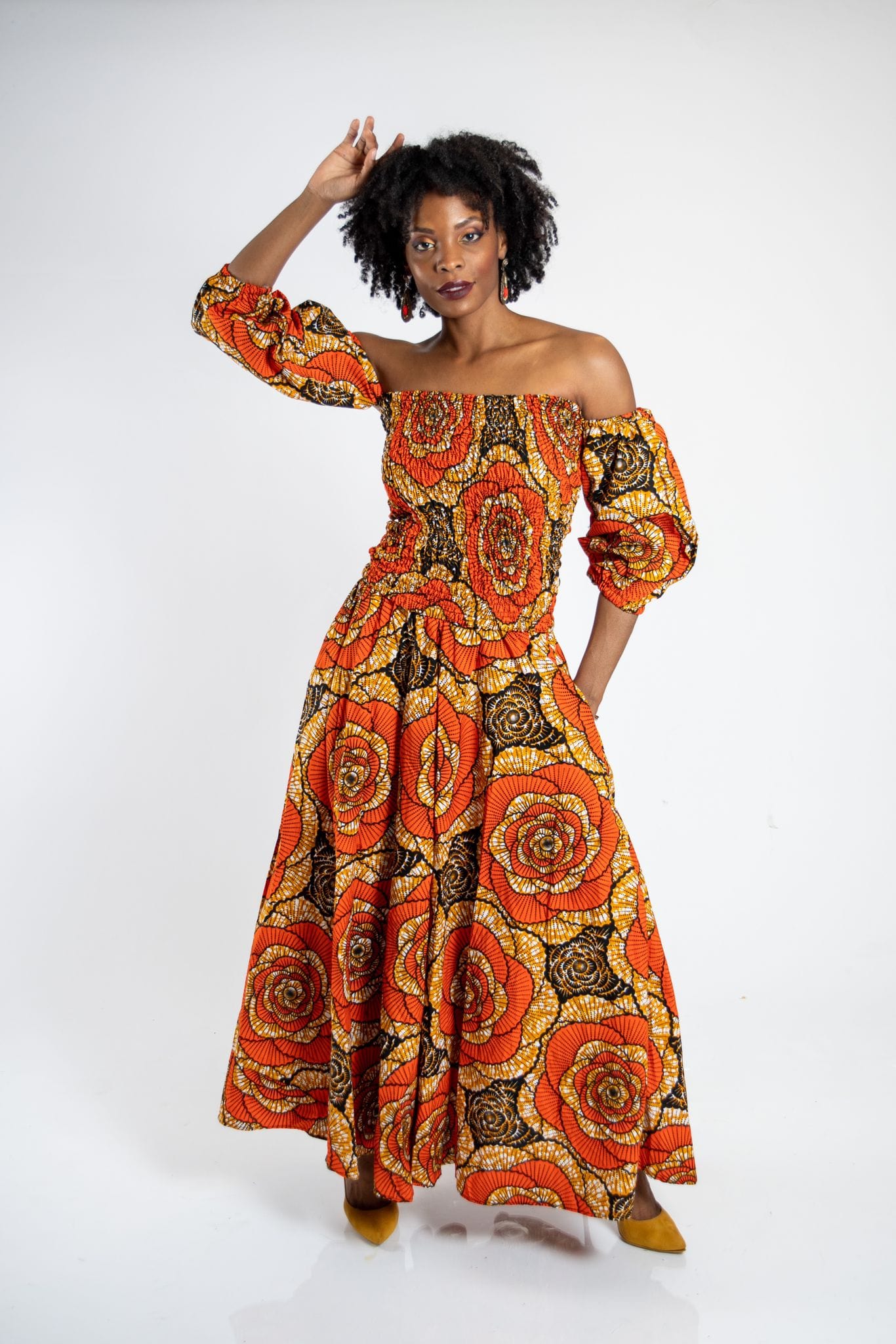 Abbiexpress 2 pieces Top and Maxi Skirt 2 pieces Top and Maxi Skirt-African women wear