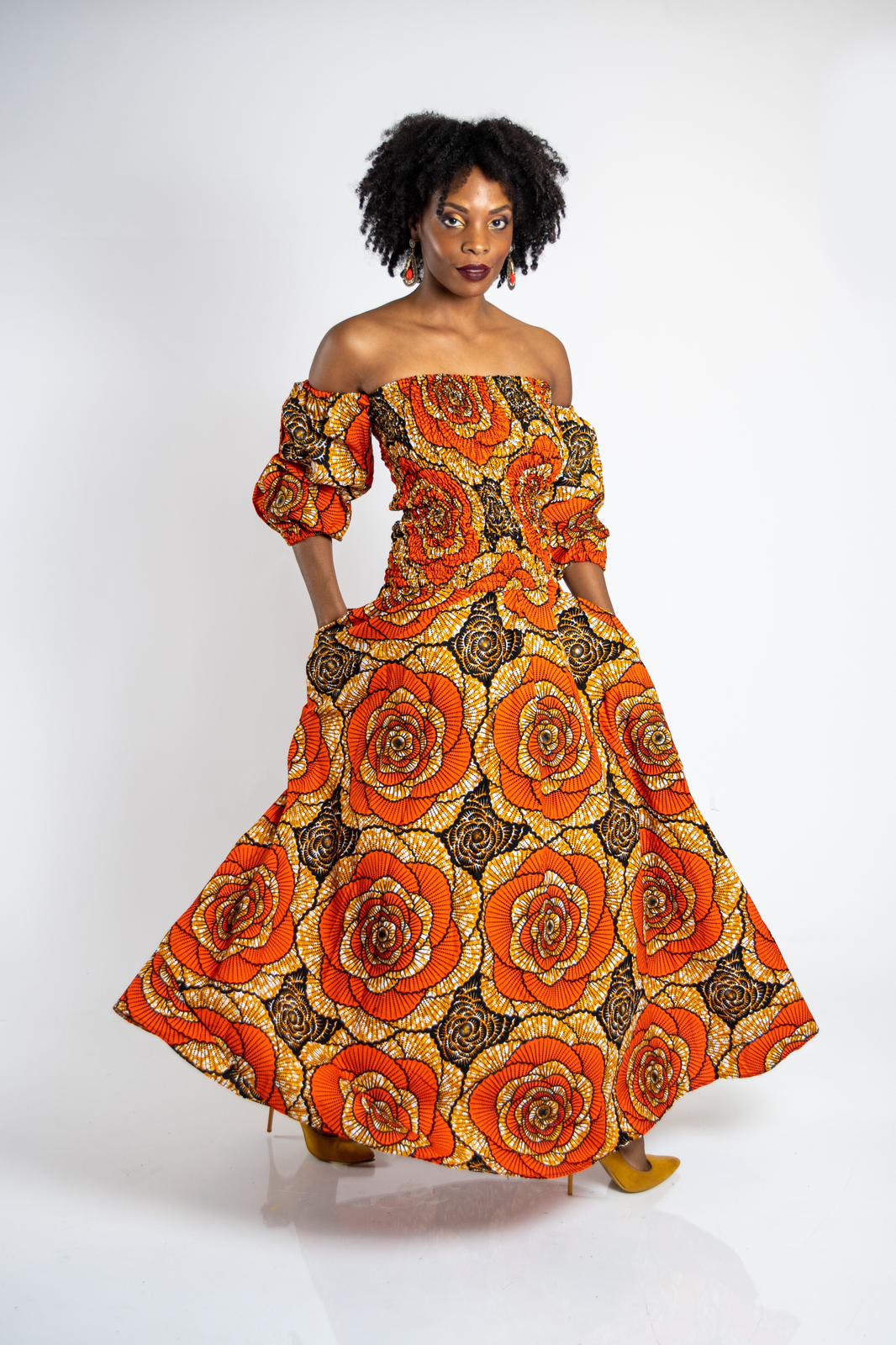 Abbiexpress 2 pieces Top and Maxi Skirt 2 pieces Top and Maxi Skirt-African women wear