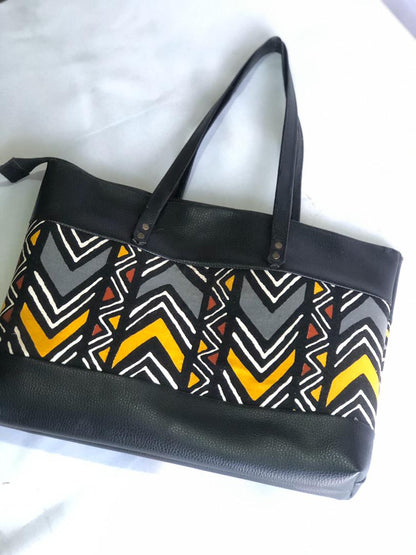 Abbiexpress African Ethnic Patterned Tote Bag African Ethnic Patterned Tote Bag - Abbiexpress