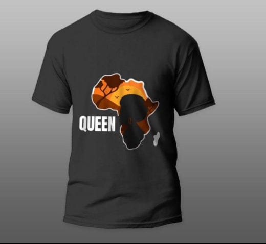 Abbiexpress African Map Queen T-shirt