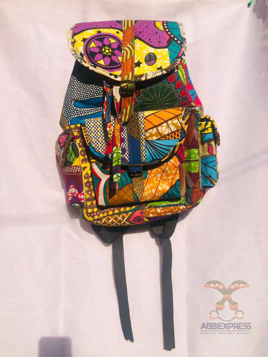 Abbiexpress African Print Back Pack