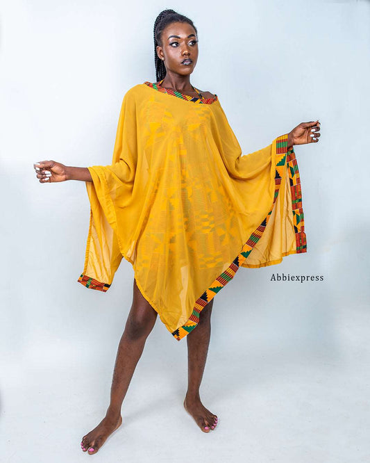 Abbiexpress African Print Cover Up