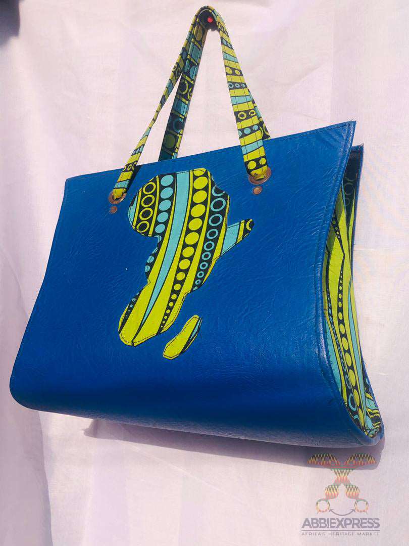 Abbiexpress African Print Handbag (Map of Africa Bag)