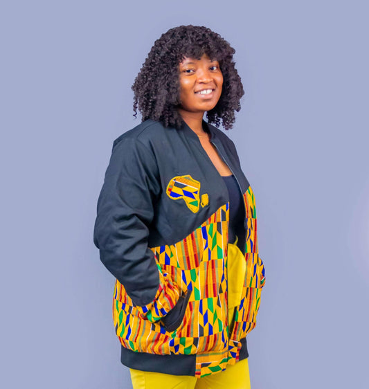 Abbiexpress African Print Kente Jacket