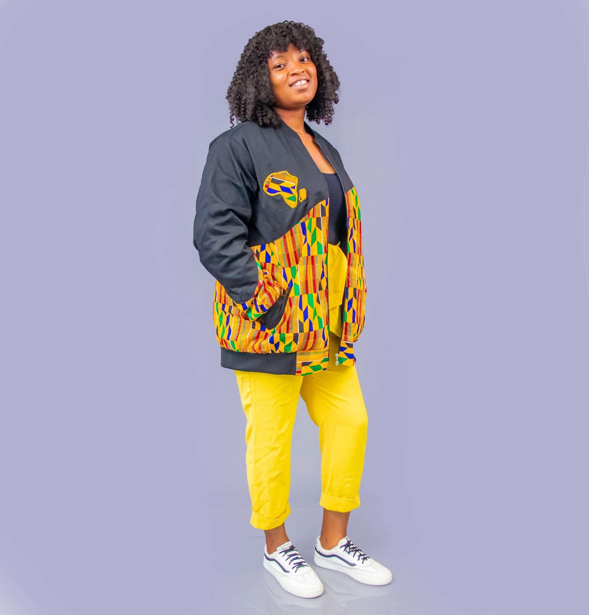 Abbiexpress African Print Kente Jacket