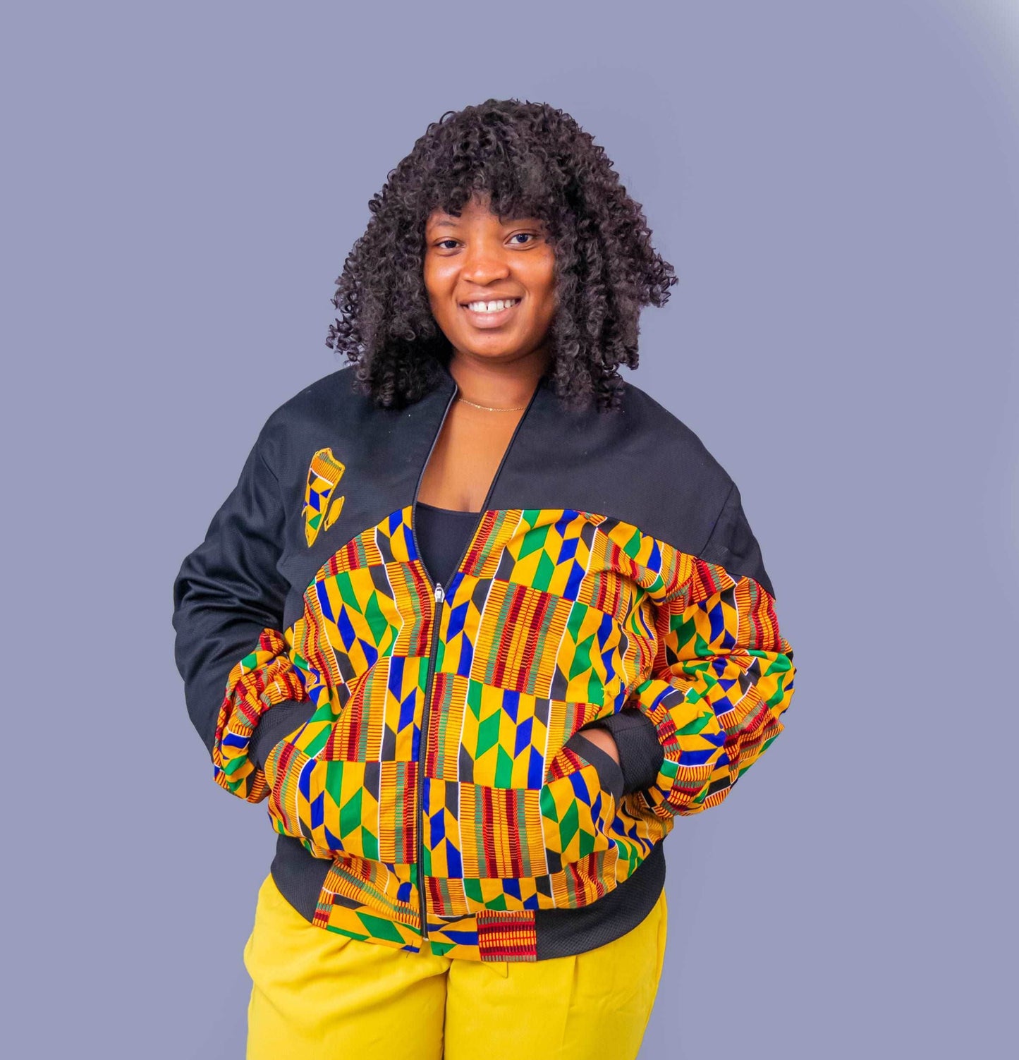 Abbiexpress African Print Kente Jacket