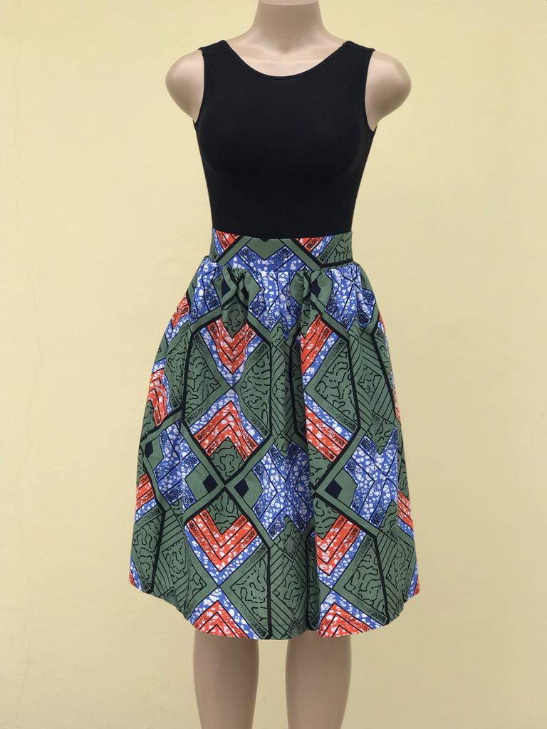 Abbiexpress african print M Ewurabana African Print Skirt