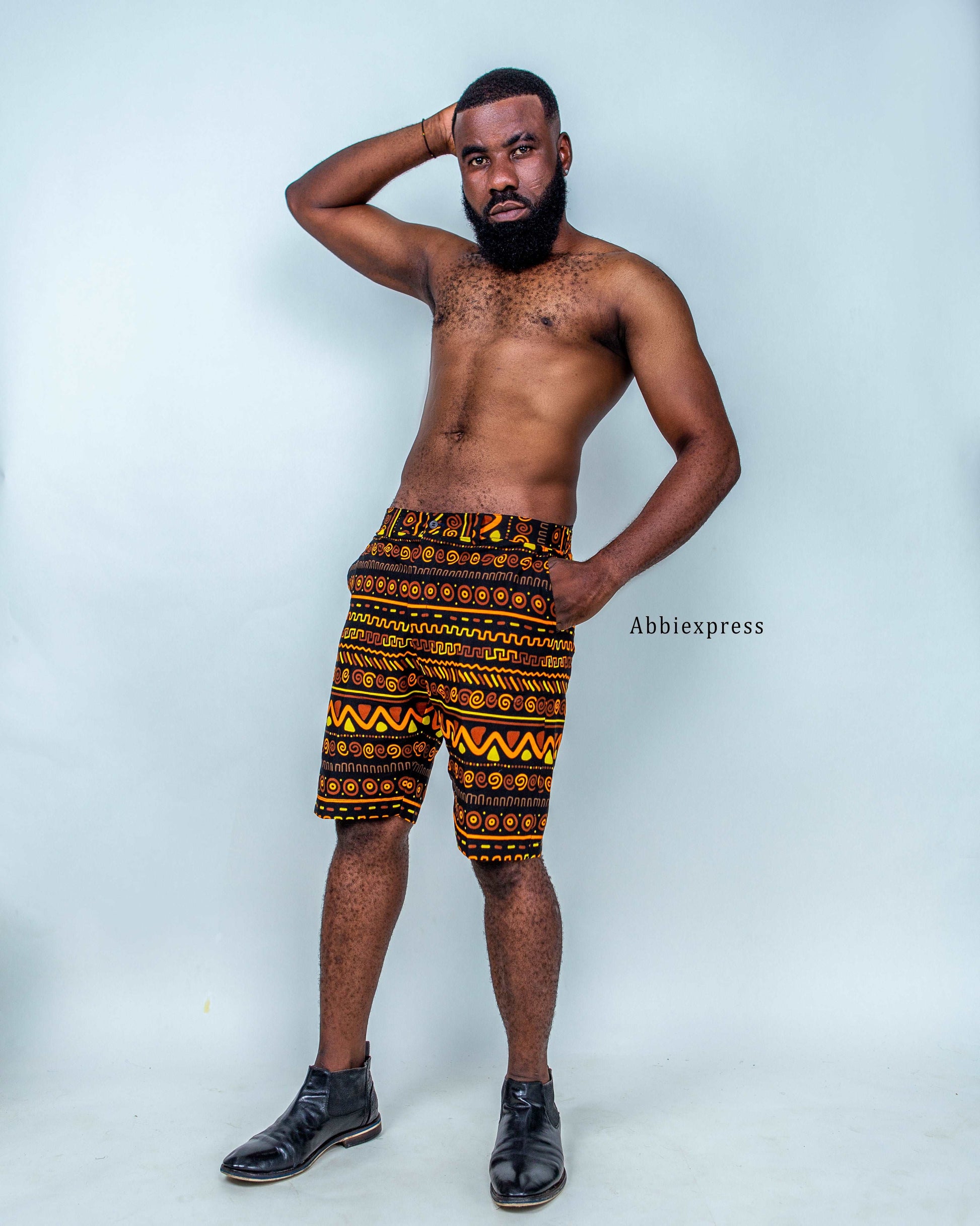 Abbiexpress AFRICAN'S MEN'S WEAR Ankara Shorts