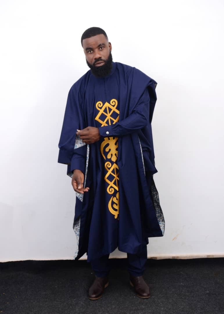 Abbiexpress AFRICAN'S MEN'S WEAR L AFRICAN MEN AGBADA EMBROIDERY