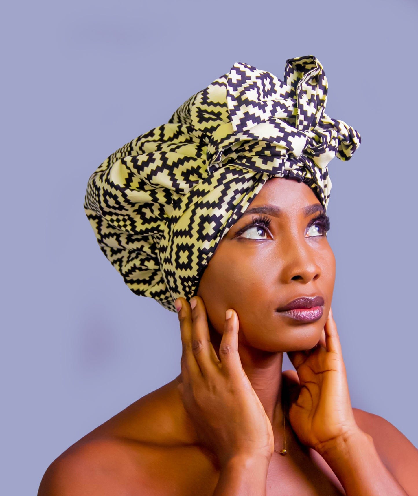 Abbiexpress AFRICAN WOMEN'S WEAR Obaa African Print Bonnet headwrap-african hair bonnet