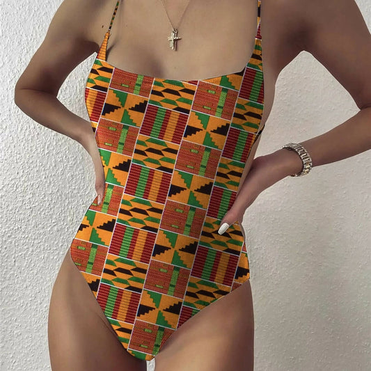 Abbiexpress AFRICAN WOMEN'S WEAR Yayra Kente swimwear Yayra Kente swimwear