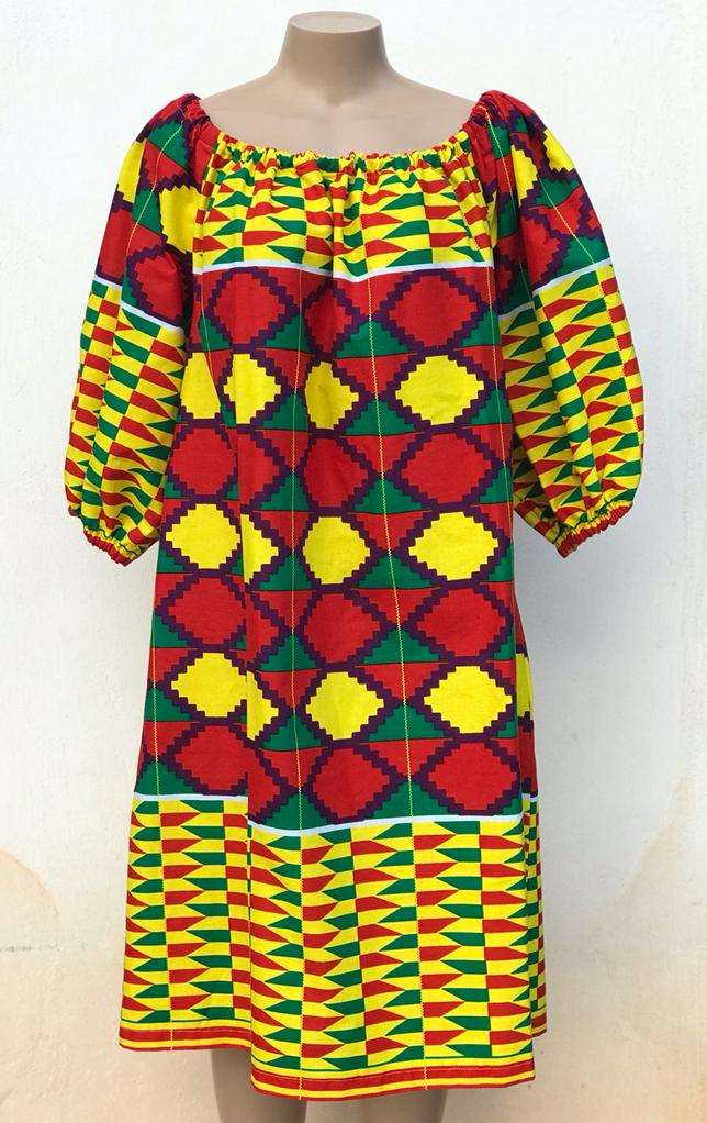 Abbiexpress Apparel & Accessories African Print Kente Dress-African women wear