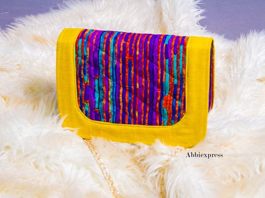 Abbiexpress Bags African Wax Print Clutch