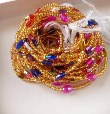 Abbiexpress Beads #6 Multi Colored African Waist Beads