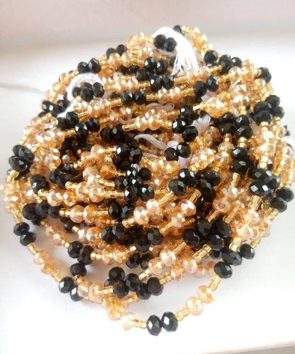 Abbiexpress Beads #7 Brown Black African Waist Beads