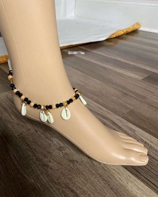 Abbiexpress Black Anklets