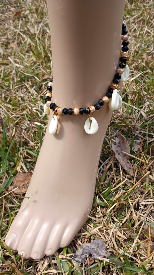 Abbiexpress Black Anklets