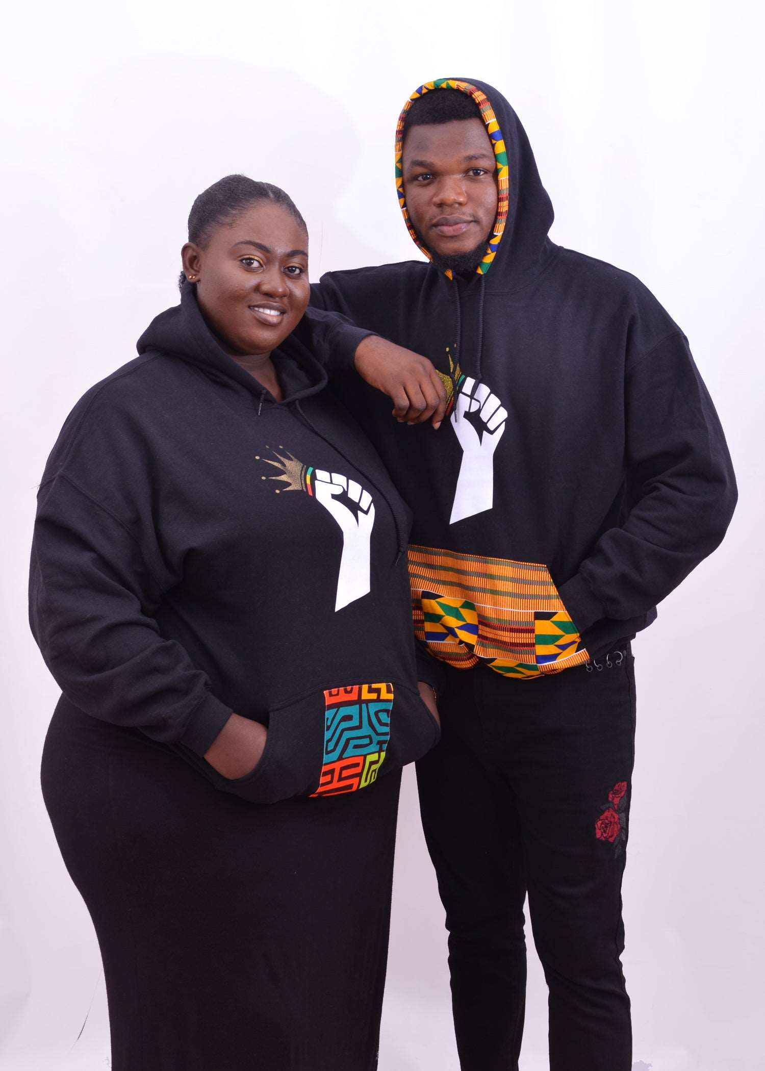 Abbiexpress Couple's Ankara/African print hoodies
