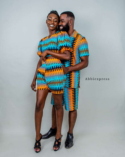 Abbiexpress Couple's matching set for him and her-Couple dresses