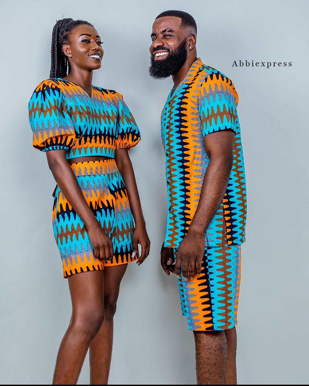 Abbiexpress Couple's matching set for him and her-Couple dresses