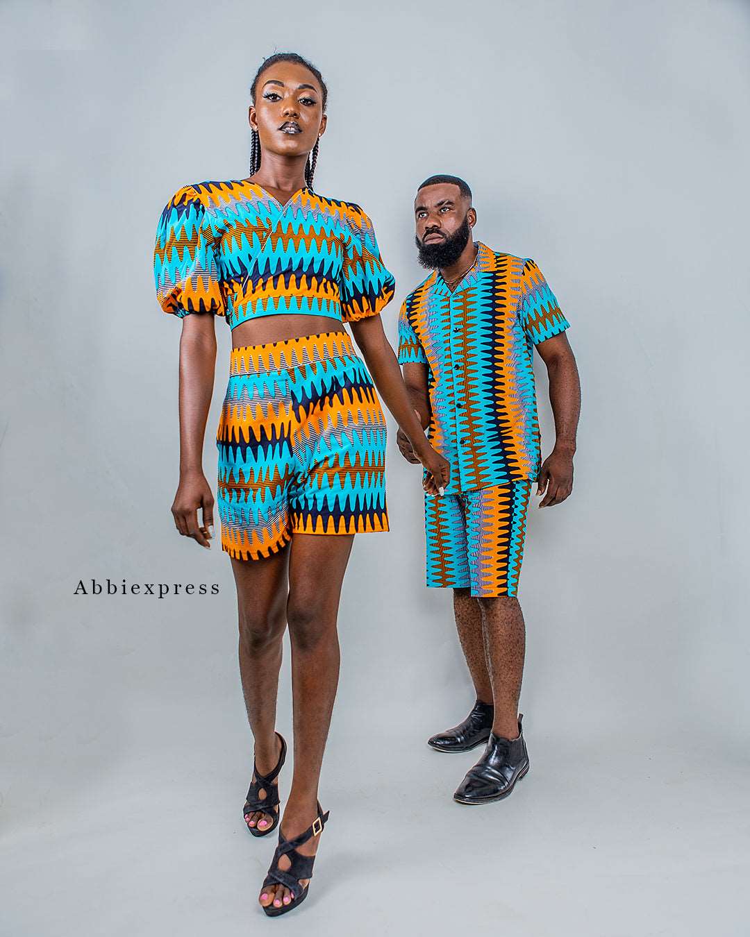 Abbiexpress Couple's matching set for him and her-Couple dresses