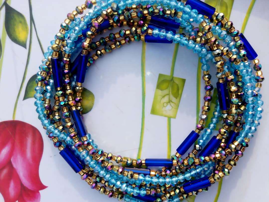 Abbiexpress Crystal African Waist Beads