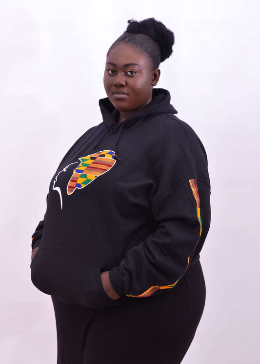 Abbiexpress Face Of Africa On A Hoodie