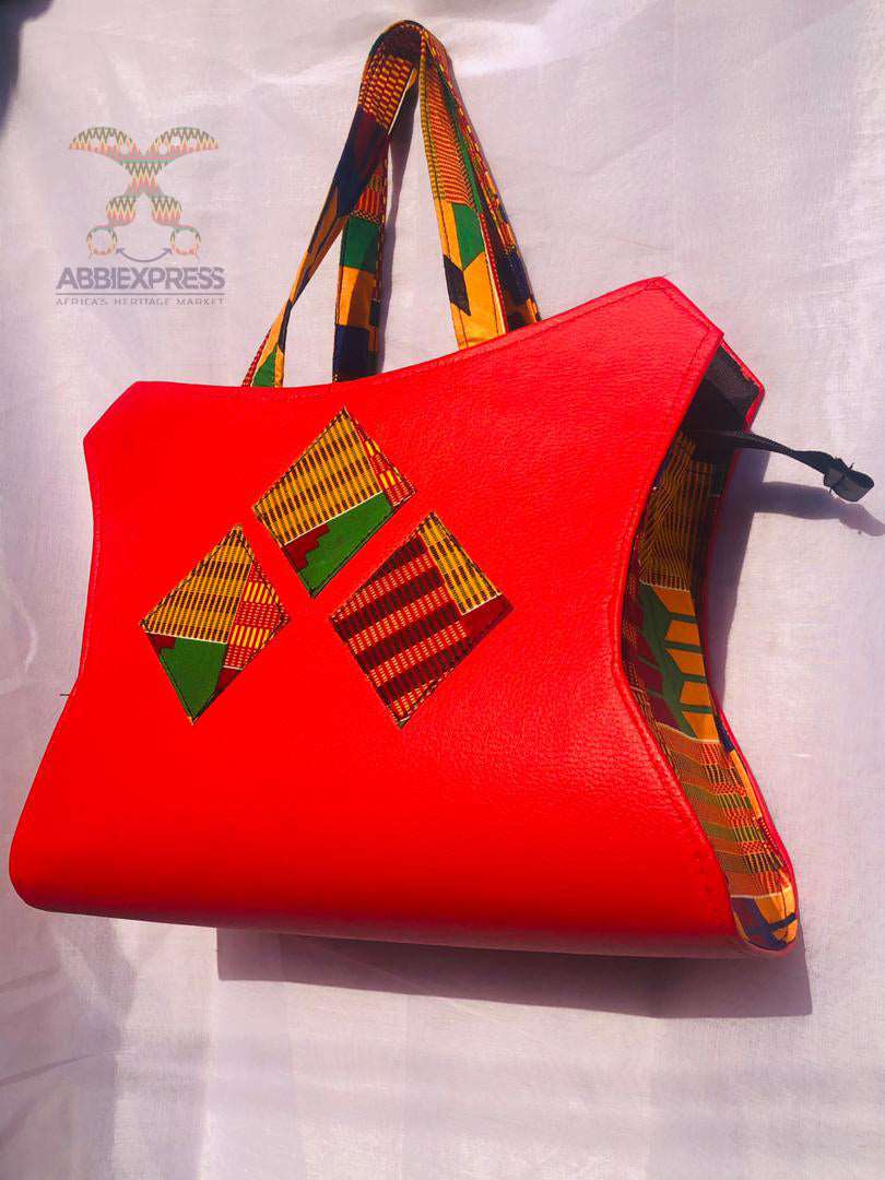 Abbiexpress Kente Adinkra Handbag