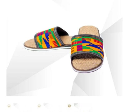 Abbiexpress Kente Slippers Mens Slippers