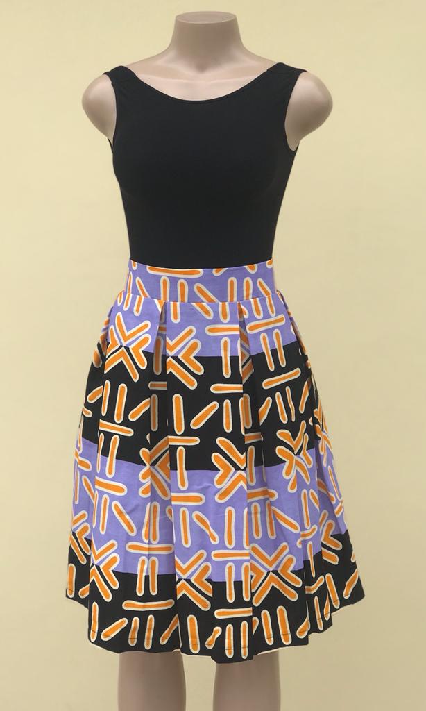 Abbiexpress M African Print Skirt