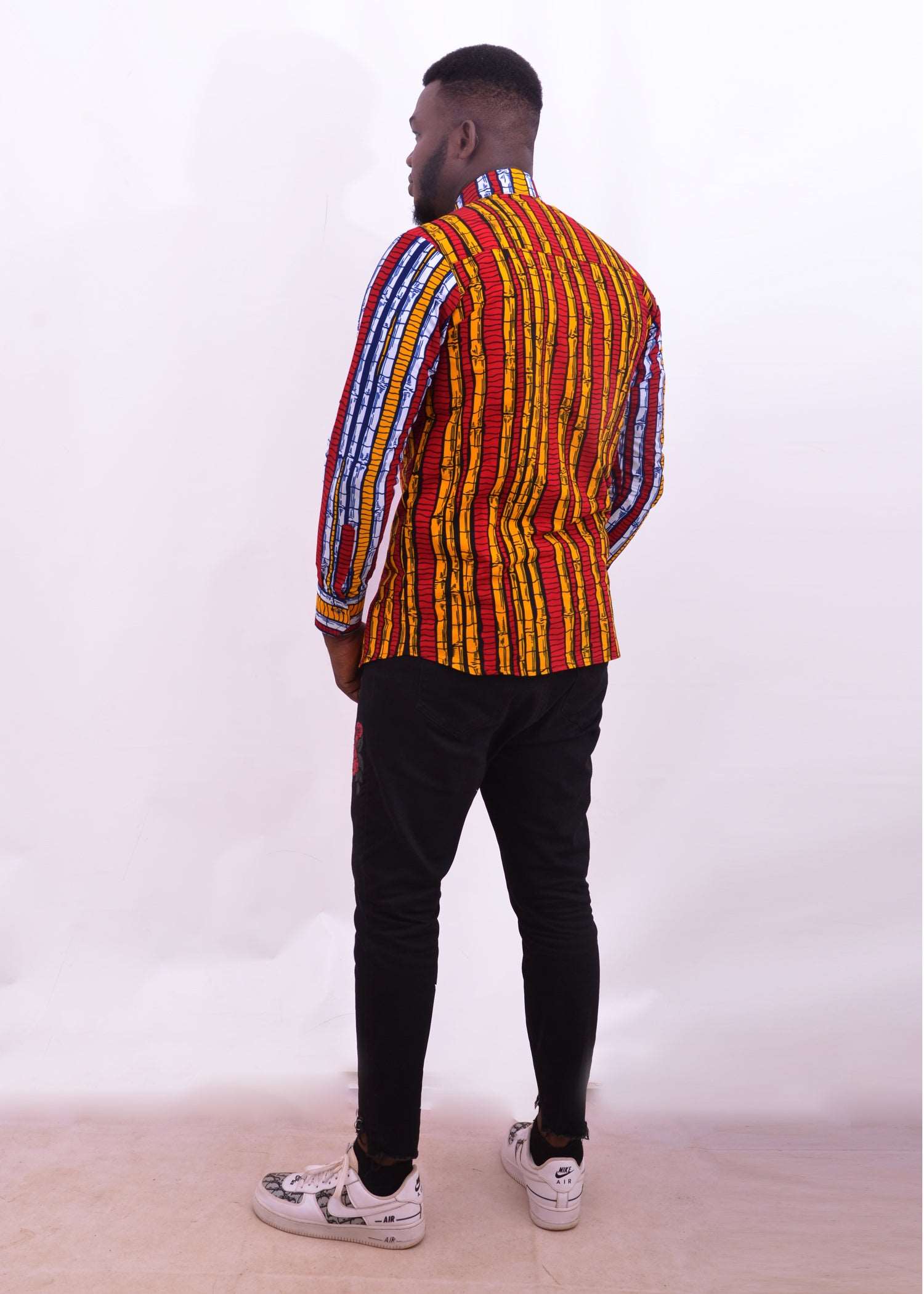 Abbiexpress Multi colored African Striped shirts