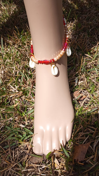 Abbiexpress Red Anklets