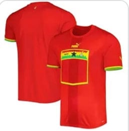 Abbiexpress White and Red Ghana Jersey