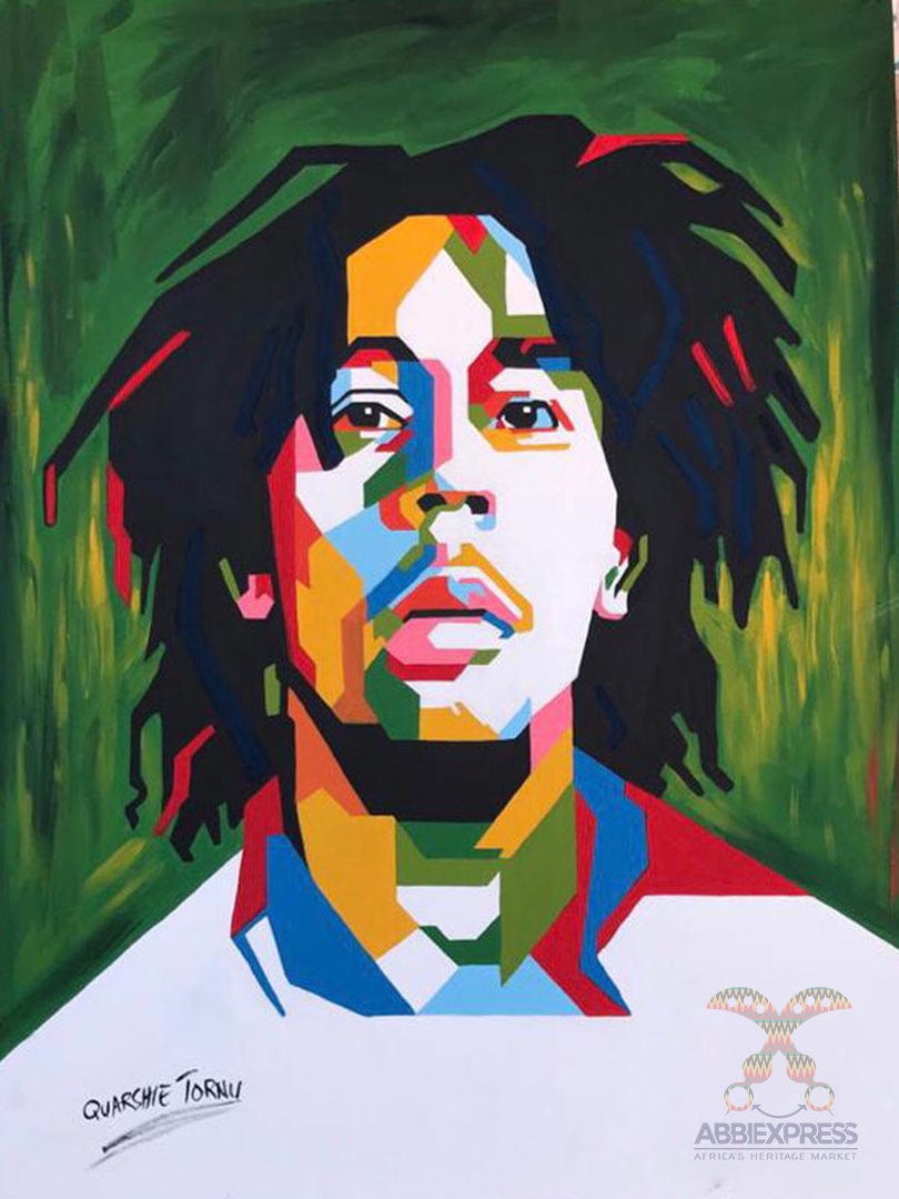Abbiexpress Young Bob Marley Painting