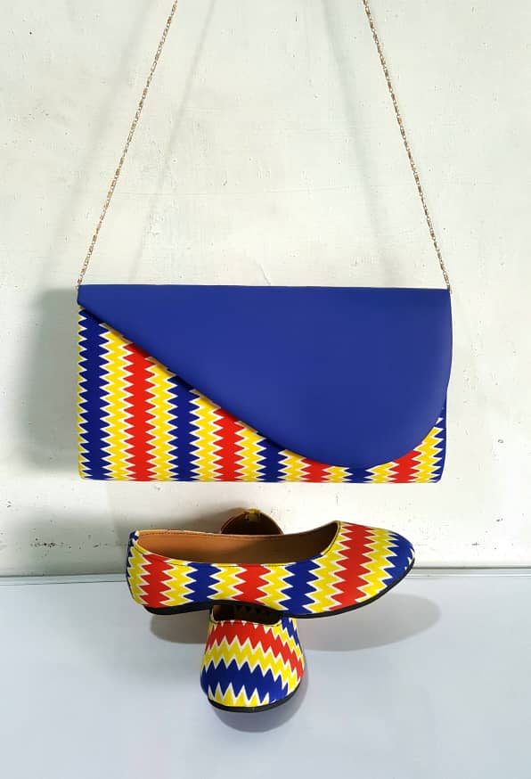ALL IN ONE SOURCE,LLC Kente Clutch And Shoes