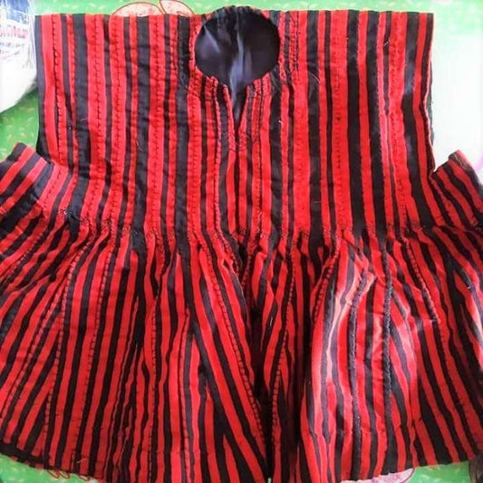 Noble Thrill Smock Ghanaian-African Red Black Men Fugu - Batakari